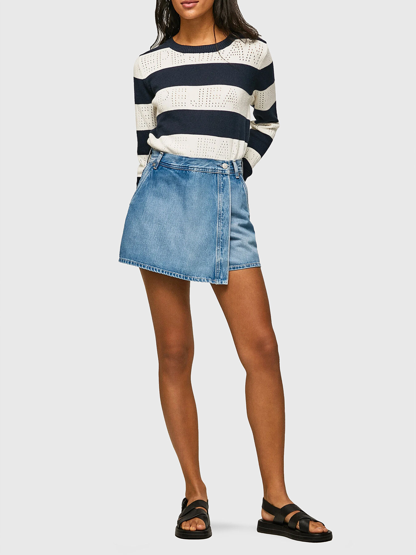 【U LAN】Tammy Suede Tiered Skirt Pants TAMMY skirt pants brand Pepe Jeans — Globalbrandsstore.com/en