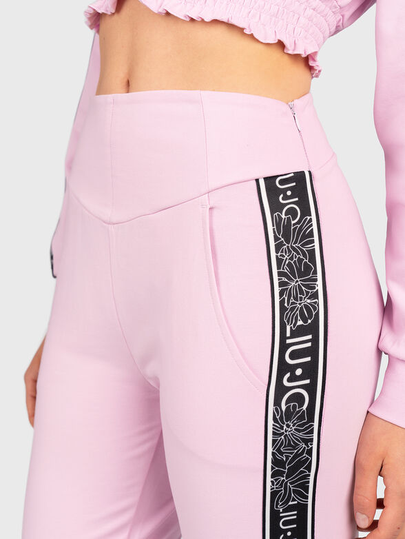 Black trousers with logo straps - 3