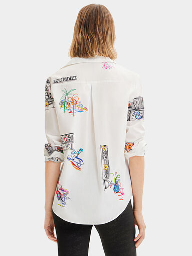 FAHRENHEIT cotton shirt with art print - 4