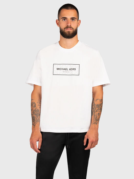 Black T-shirt with logo print