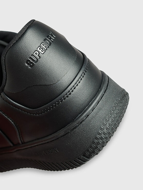 Black sports shoes from eco leather - 5