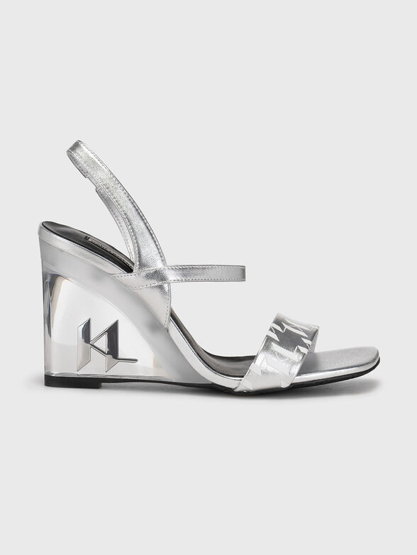 ICE WEDGE silver sandals - 1