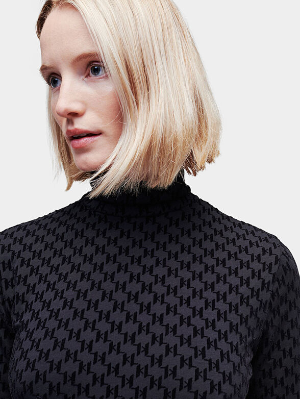Turtleneck with monogram print - 1