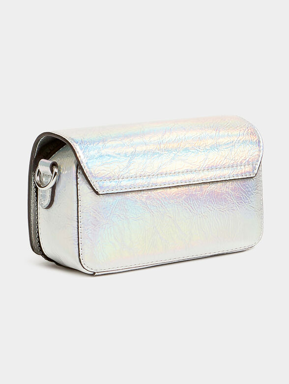 Mini crossbody bag in silver color - 3