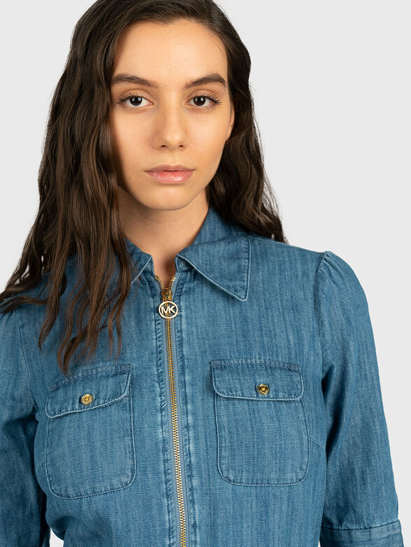 Short denim romper - 2