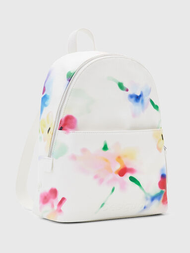 White backpack with contrast print - 4