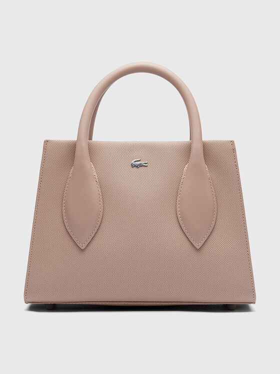 Beige bag with saffiano effect - 1