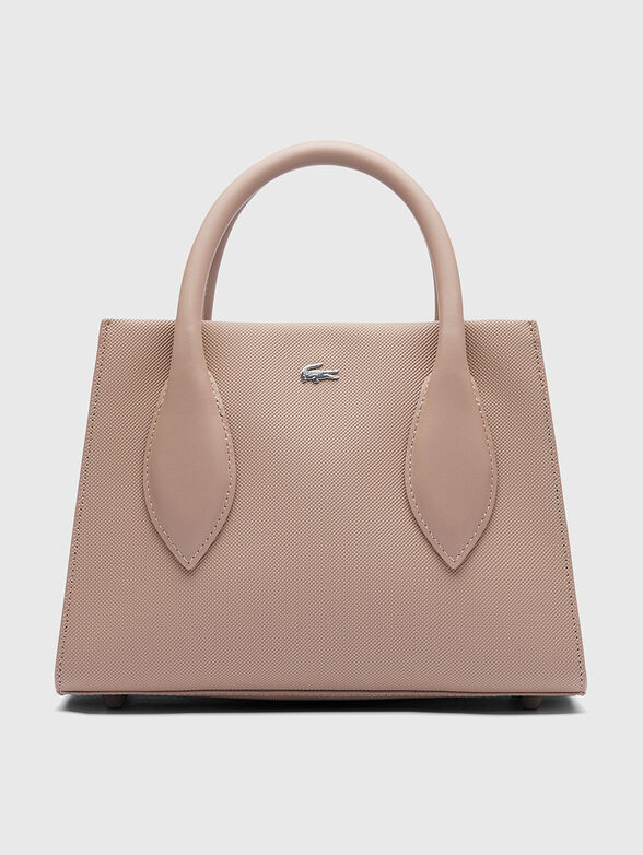 Beige bag with saffiano effect - 1