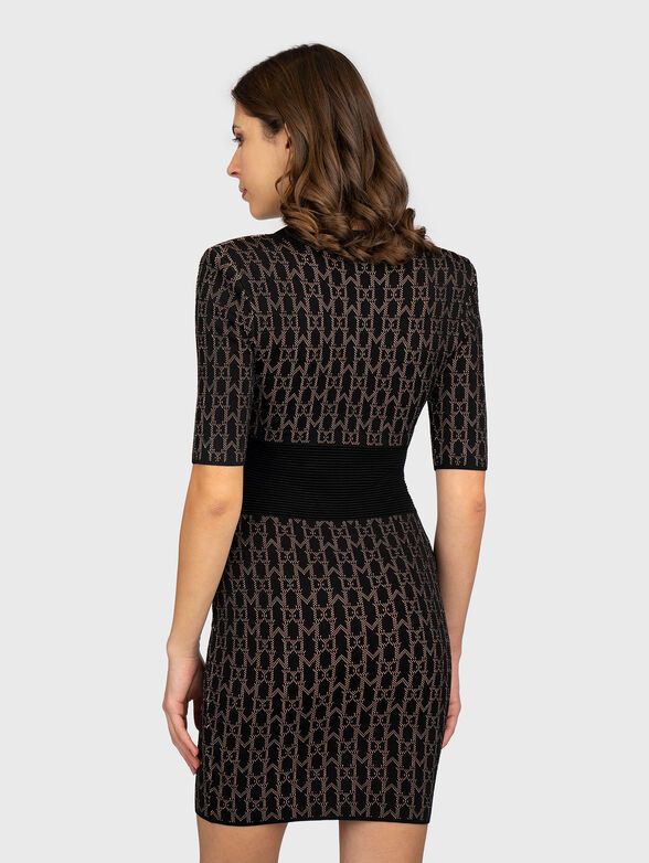 V-neck dress with monogram - 2