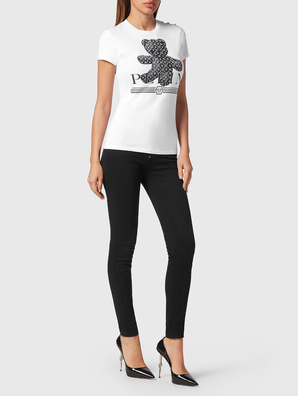 Black t-shirt SEXY PURE TEDDY BEAR with print - 2