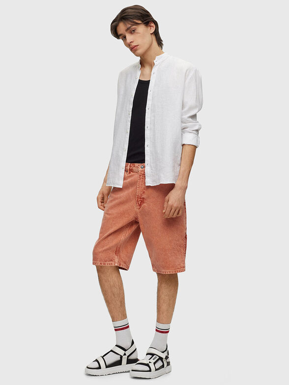 Linen shirt ELVORY in beige color - 2