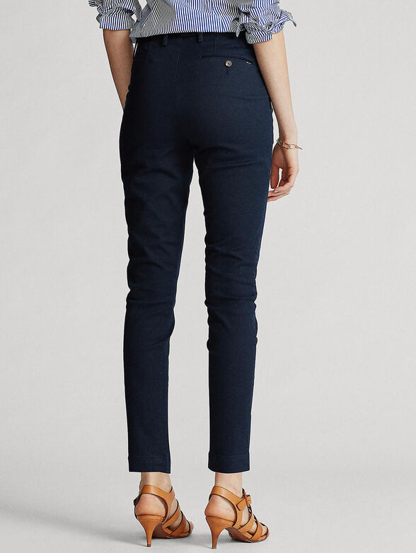 Dark blue slim pants - 4