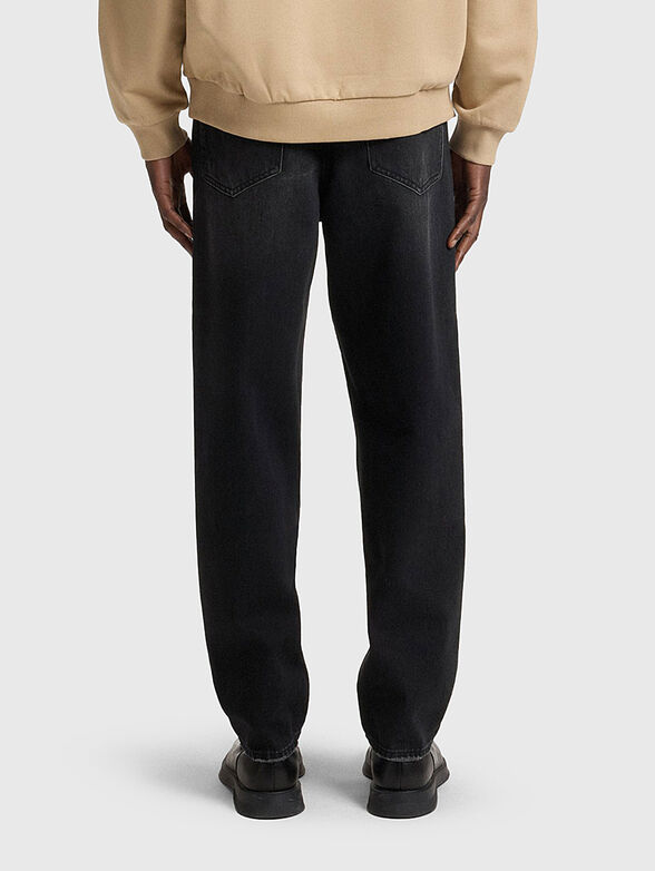 Jeans with washed effect and logo - 2