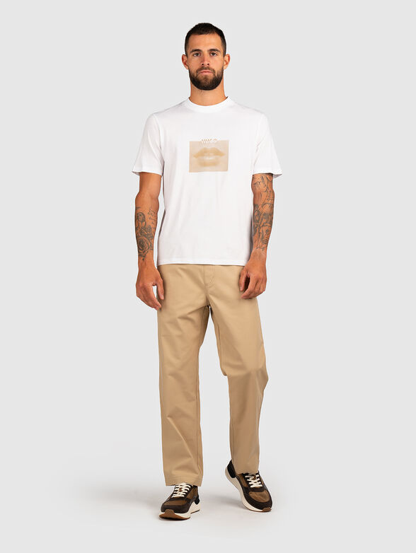 Cotton T-shirt with accent print - 2