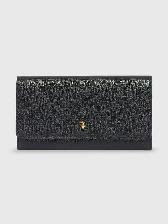 Leather wallet with mini logo - 1