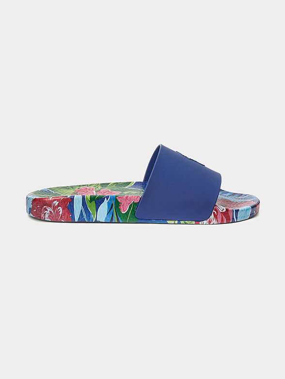 Beach slides with floral print - 1