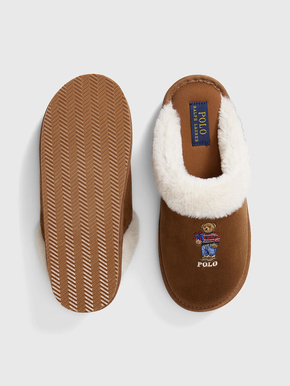 Brown slippers POLO BEAR - 3