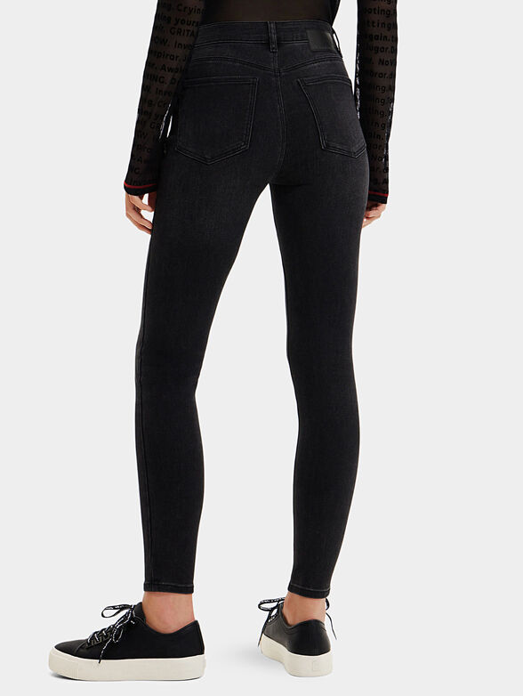 ALBA black skinny jeans with accent embroidery - 2