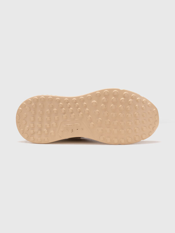 Leather sneakers with a logo detail - 5