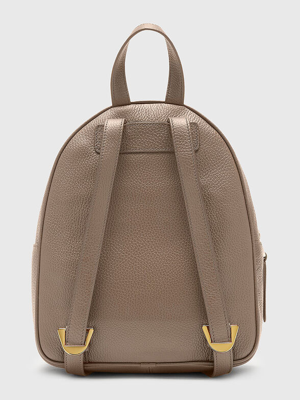 Beige leather backpack - 2