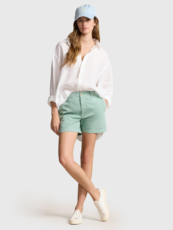 Chino shorts in mint colour - 4