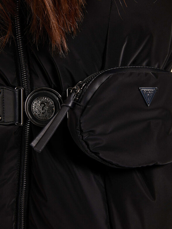 BELLA Belted padded jacket with hood - 3