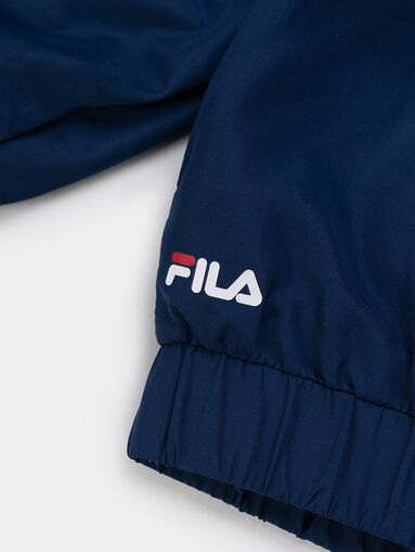 LYCHEN dark blue hooded jacket with print - 5