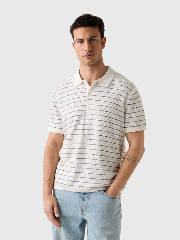 Striped cotton-blend sweater - 1