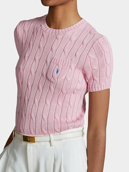 Pink sweater with short sleeve - 4