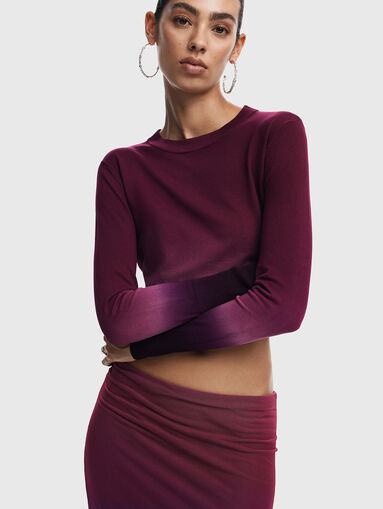 Midi skirt with ombre effect - 4