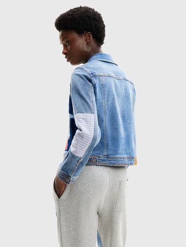 Denim jacket with accent patches - 3