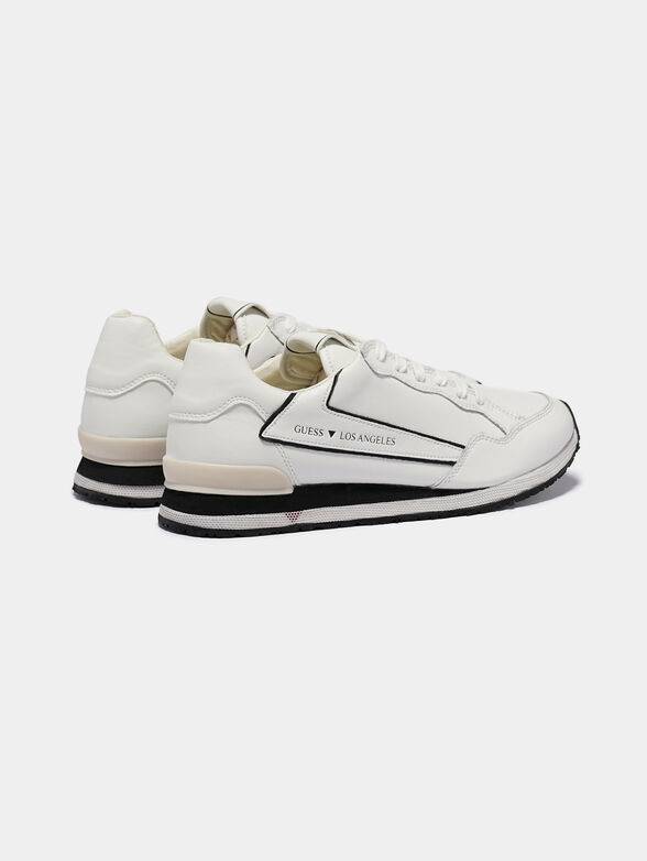 GENOVA Leather trainers in navy blue - 3