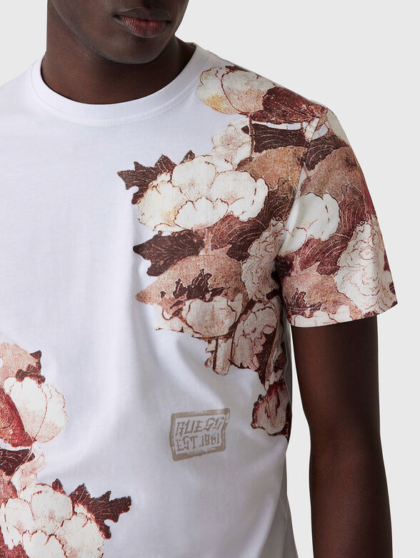 T-shirt with floral motifs and logo - 4