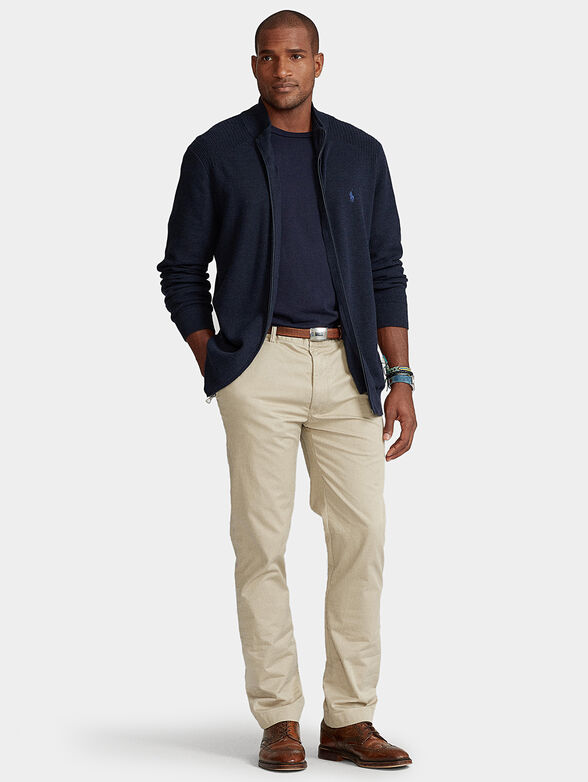 Cotton cardigan with zip - 4