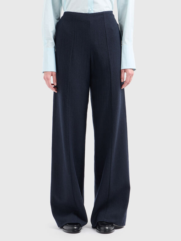 Straight high-waisted trousers - 1