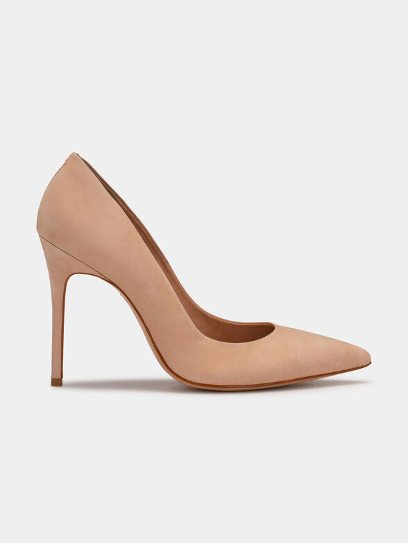 Heeled shoes in beige color - 1