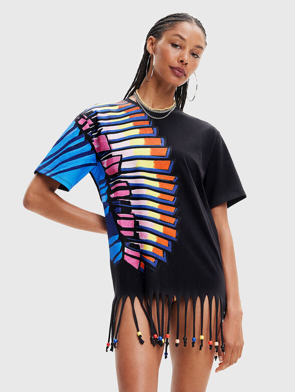 OAHU cotton t-shirt with fringe - 1