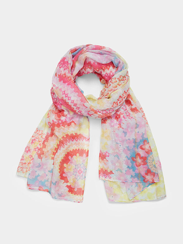 GALACTIC Scarf with embroidered lace - 5