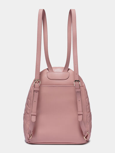 Black backpack with silver-colored applications - 4