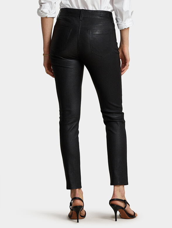 Black leather leggings - 2