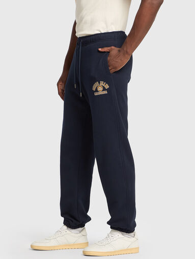 Black sports trousers  with ties at the waist - 3