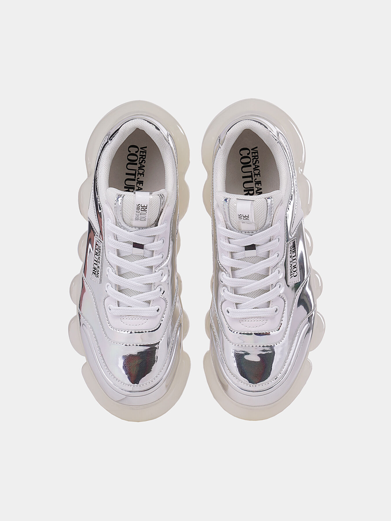 BUBBLE Sneakers with metallic effect brand VERSACE JEANS COUTURE Globalbrandsstore en