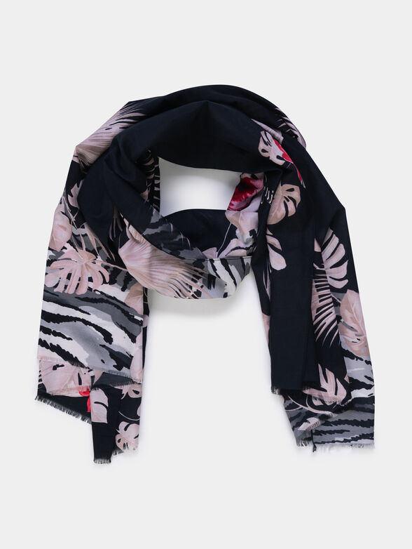 Scarf with floral print - 1