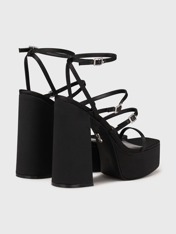 ELEVATOR black sandals with thick heels - 3