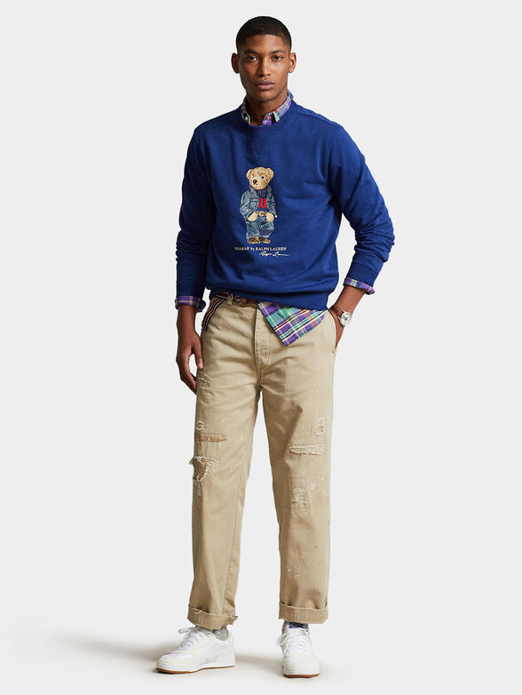Blue sweatshirt with Polo Bear motif - 2
