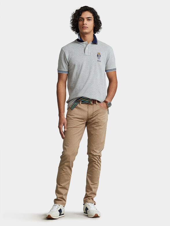 Polo-shirt with contrast stripes and Polo Bear embroidery - 2