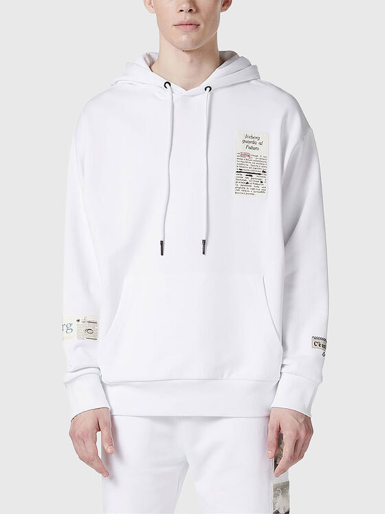 Памучен суитшърт с качулка - 1