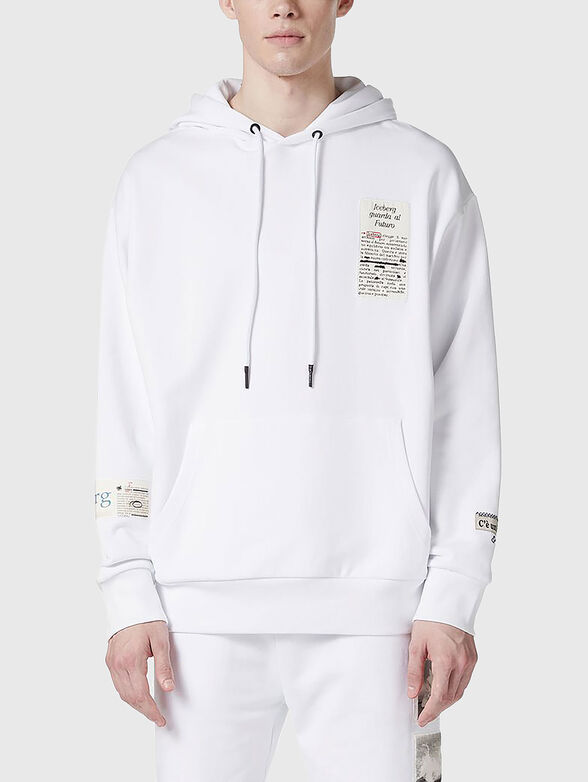 Cotton sweatshirt with hood - 1