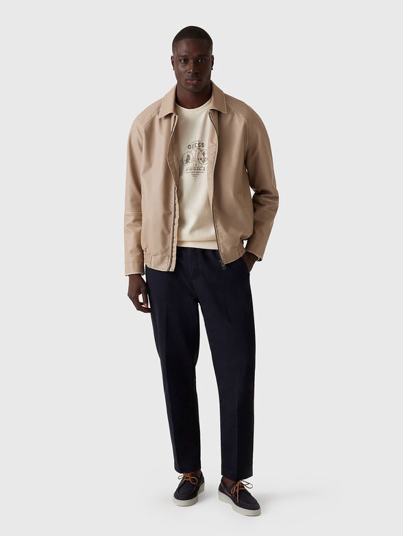 Sweatshirt with oval neckline and logo - 2