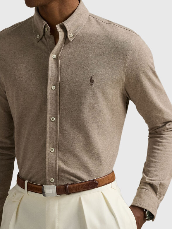 Shirt with embroidered logo - 4